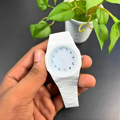 White Arabic Aura Watch Premium Classic Look❤️‍🔥😍