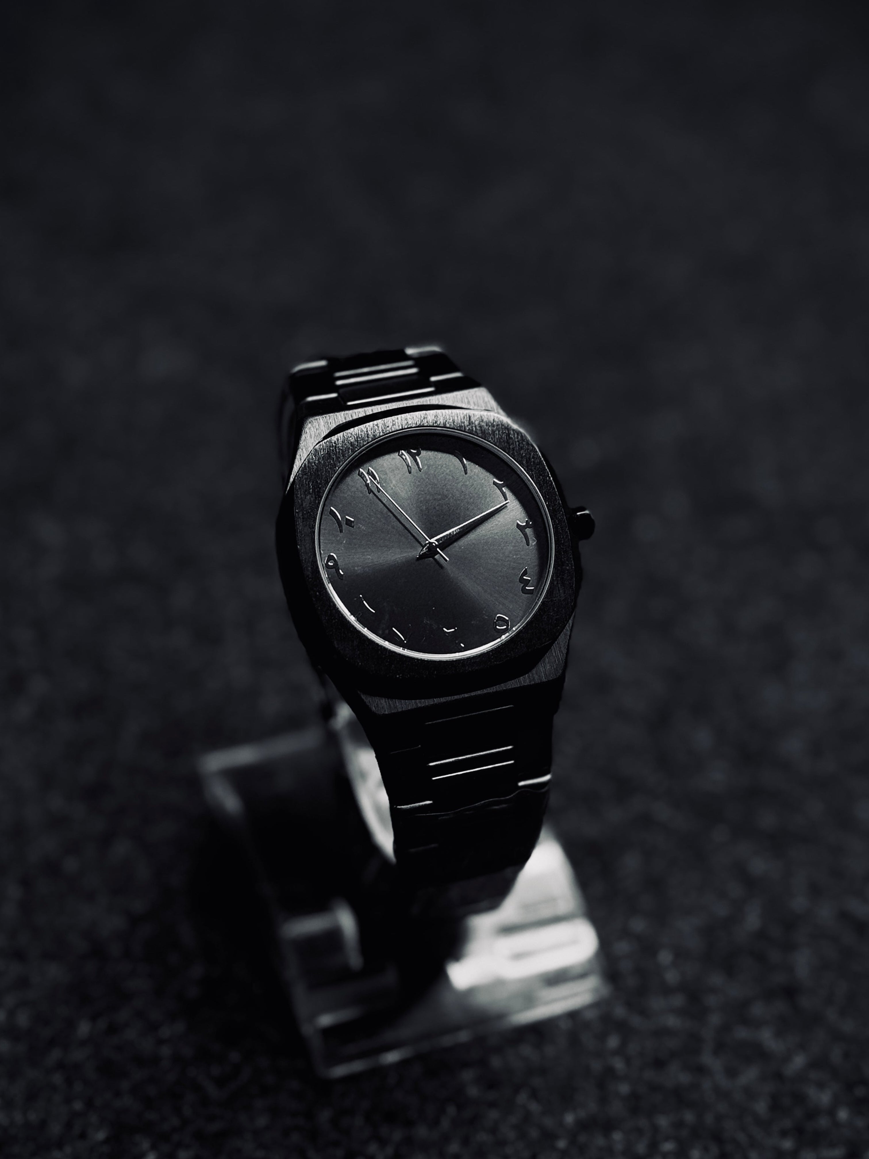 Black Arabic Aura Watch Premium Stainless Steel Edition