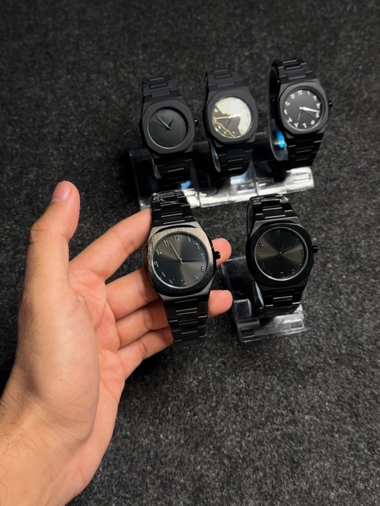 Black Arabic Aura Watch Premium Stainless Steel Edition